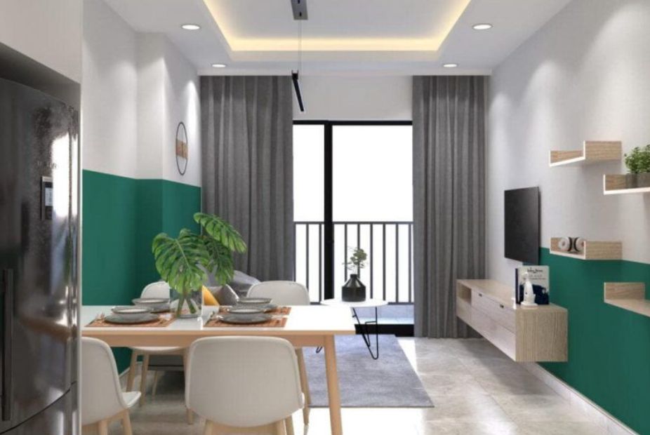 Cho thuê căn hộ chung cư 2 phòng ngủ hướng Tây Nam, DT 65m2 KĐT Văn Phú